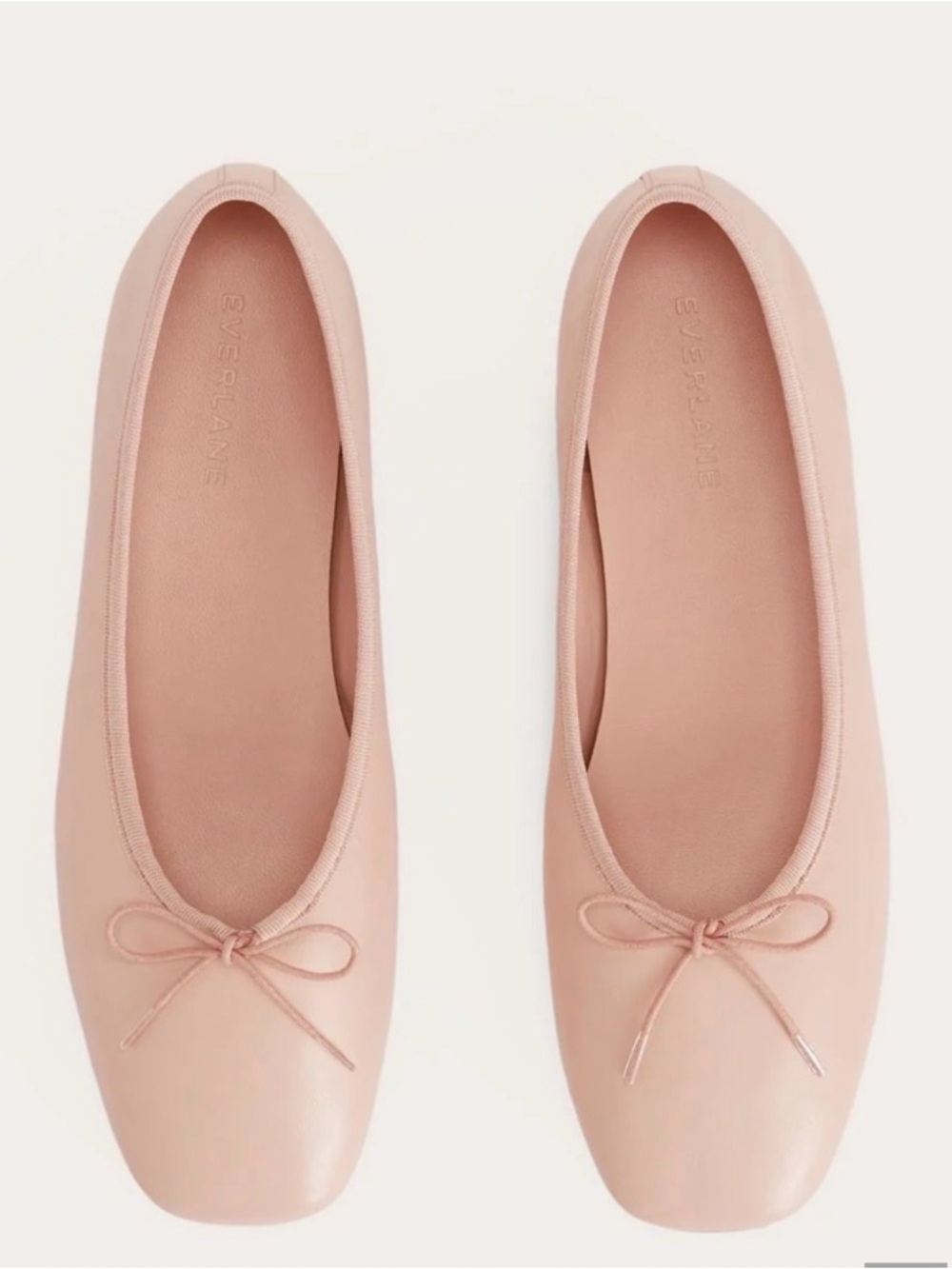 NEW Everlane The Day Square Toe Ballet Flat in Pale Pink Size 9.5